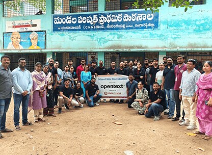 OpenText employees helping their community