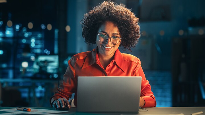A person working on a laptop