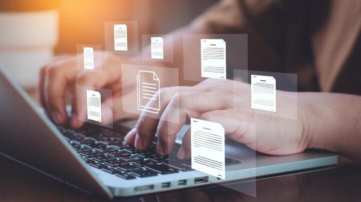 A person working on laptop