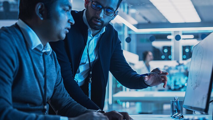 People working in an office