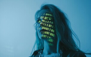 A person looking at screen