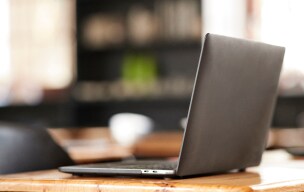 Laptop on a desk