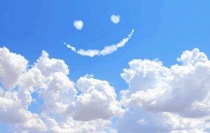 Happy face in the clouds