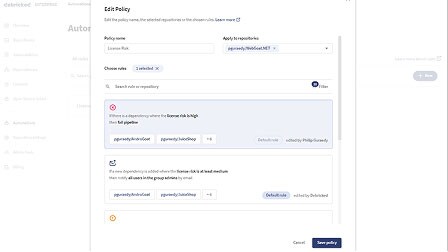 Core Open Source Select start left policies image