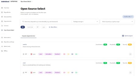 Core Open Source Select functionality search image