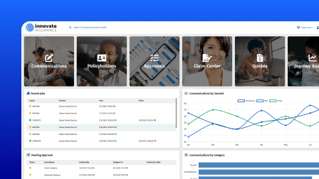 A screenshot of the OpenText Customer Communications user interface.