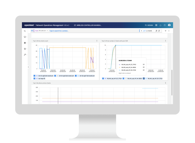 OpenText Network Node Manager platform on a computer