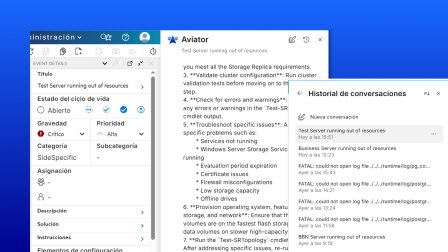A screenshot of the OpenText AI Operations Management user interface. 