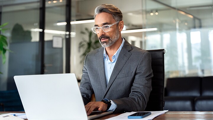 person working on laptop