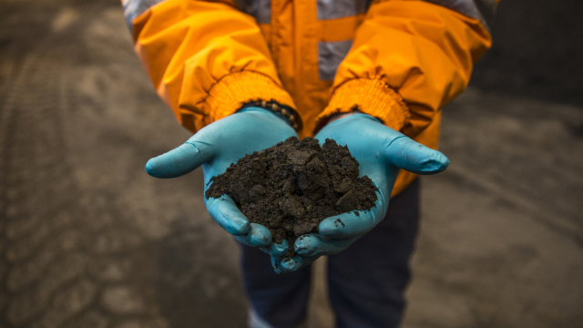 Hands carry the sand image
