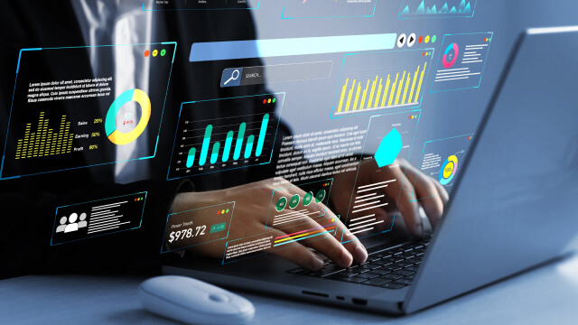 A person working on a laptop