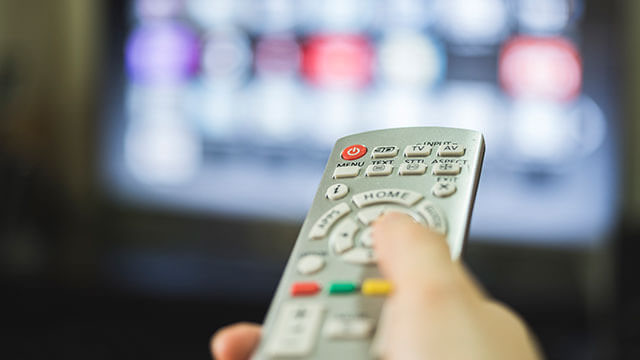 Person using remote control