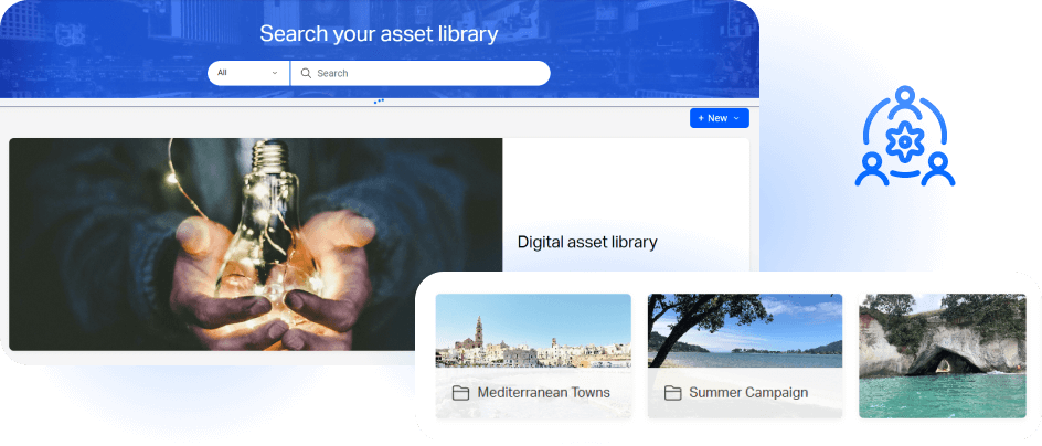 OpenText Core Digital Asset Management interface